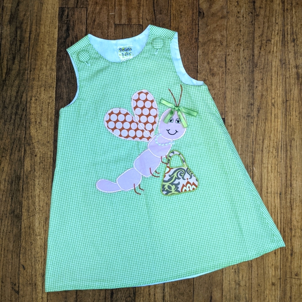 Girls Gingham reversible swing dress